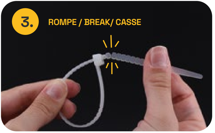 brida que se rompe con las manos